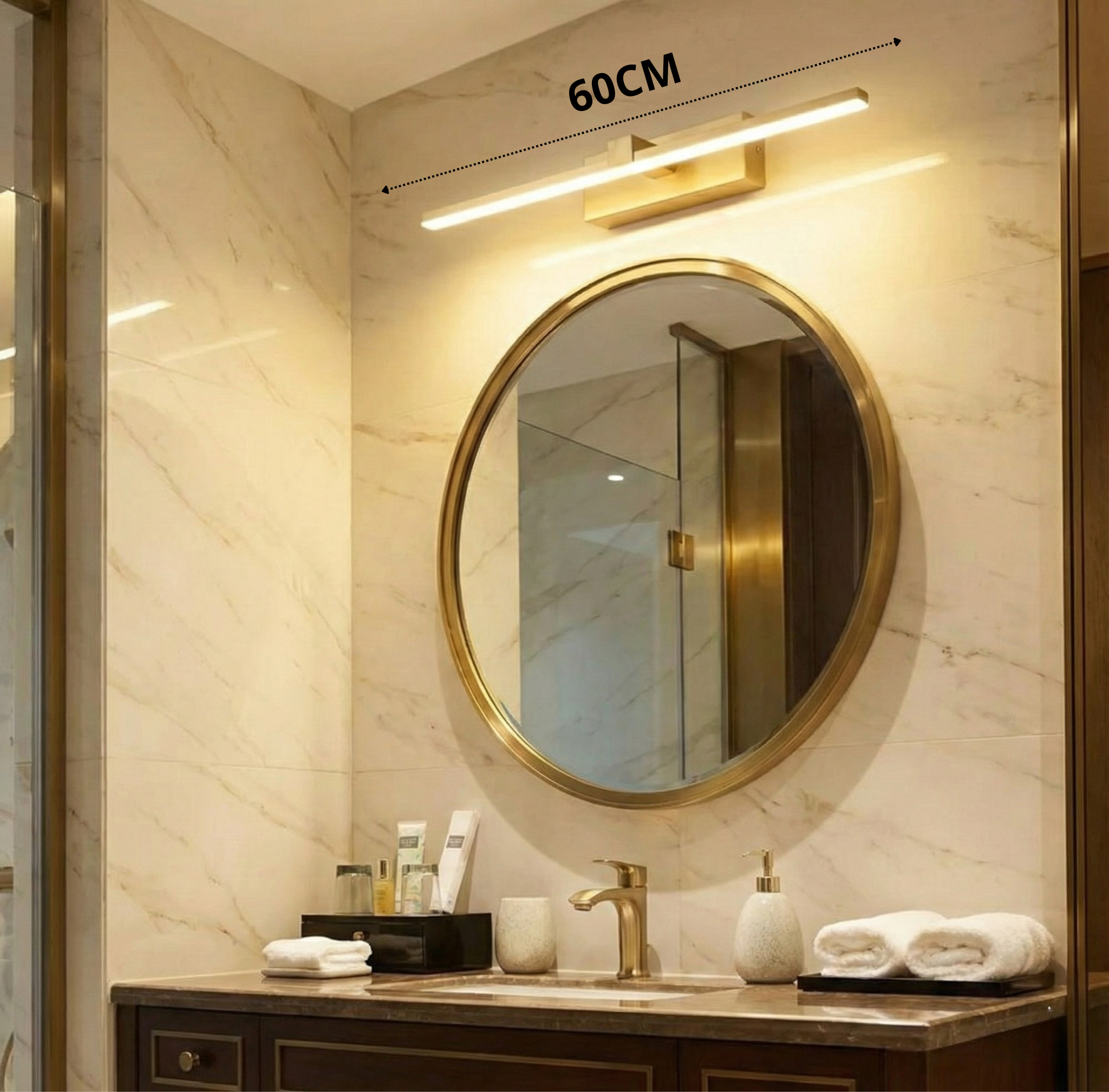 Éclairage Salle de Bain LED Design – Applique Murale 40cm & 60cm